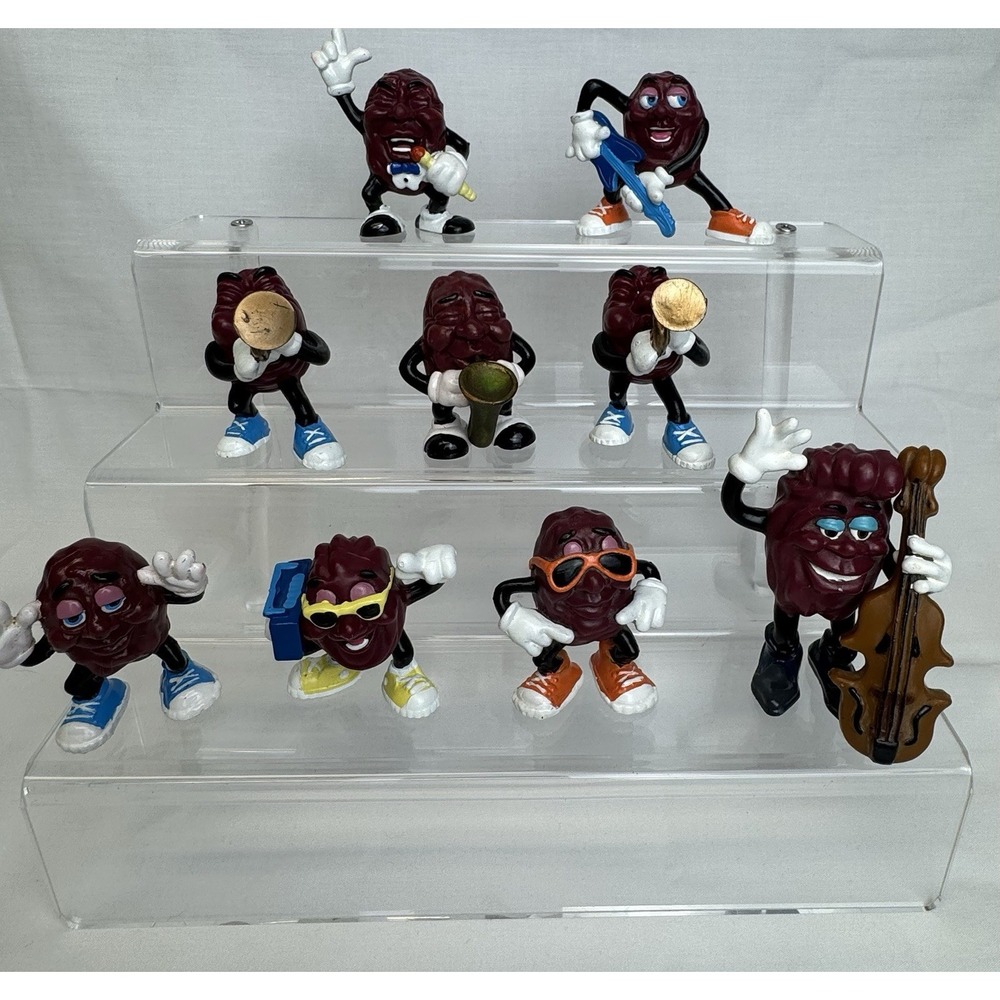 Lot Of 14 Vintage 1980s California Raisins Figures 9 From 1987/1988 & 5 Hardees